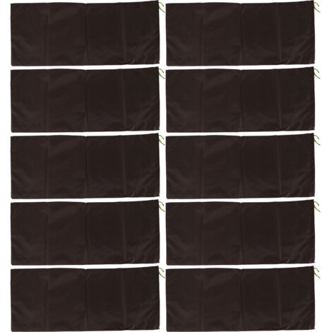 10pcs Flood Sandbags Professional Empty Rain Proof Flood Control Sandbags for House Door Garage Basement Coffee (1/5)