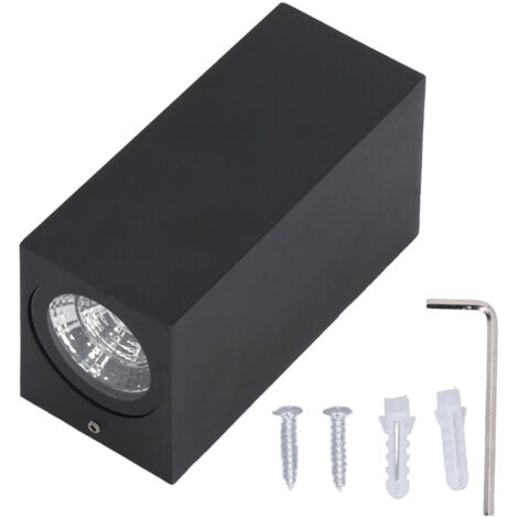 Up Down Wall Light 12W Waterproof Aluminum Double Headed Wall Sconce Outdoor Modern Lamp 85‑265V Warm Light (1/5)