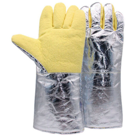 1 Pair Heat Insulation Gloves High Temperature Resistance Oven Gloves for Kitchen Cooking Baking (1/5)