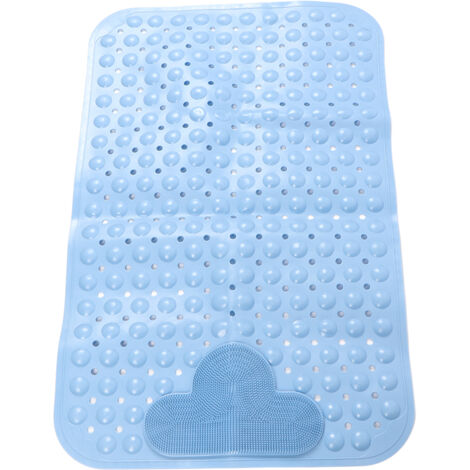 Bath Mat Non Slip Bathtub Mat PVC Thickened Shower Mat with Strong Suction Cup for Bathroom Floor Blue (1/5)