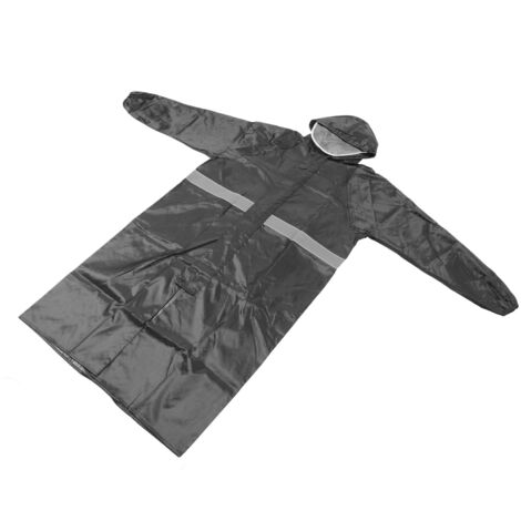 Rain Poncho Fashion Long Style Breathable Reflective One Piece Raincoat for Labor Protection Sanitationman Mount Guard