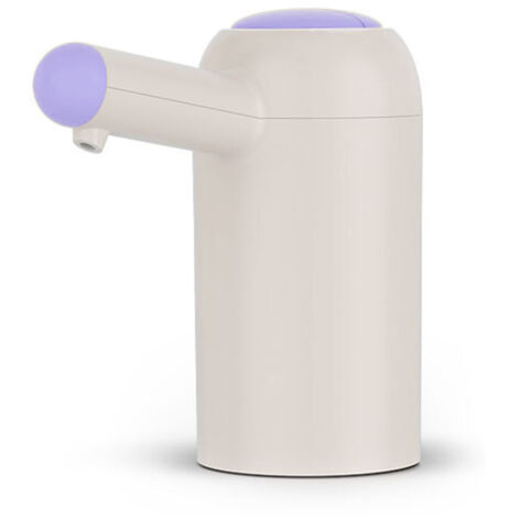 Electric Water Bottle Pump Wireless Water Dispenser Automatic Barreled Drinking Water Bottle Pump White + Purple (1/5)