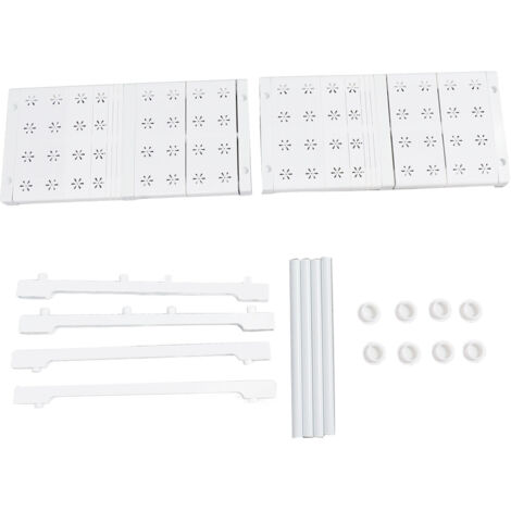 Closet Shelf Expandable Closet Shelf Storage Rack Adjustable Locker Shelf for Closet Width 48cm Height 32cm Length 37‑48cm (1/5)