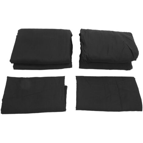 Bedding Sets Simple Soft Comfortable Chemical Fiber Fine Craftsmanship Bed Sheet Set for Business Hotel Home Black US KING Size (1/5)