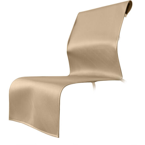 Chair Cover Ice Silk Breathable Cooling Cushion Chair Slipcover with Buckle for Office Chair Light Coffee (1/5)