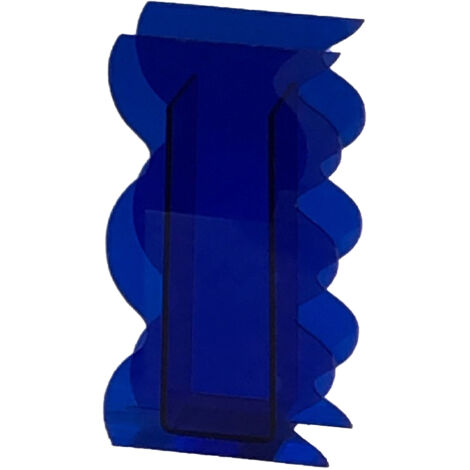 Flower Vase Modern Acrylic Decorative Unique Wavy Shape Vase for Bedroom Living Room Table Blue (1/5)