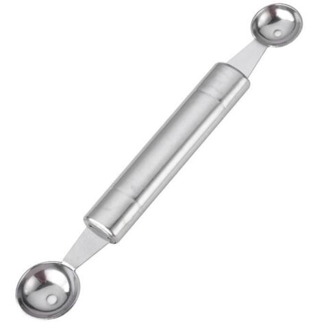 Melon Baller Double Sided Stainless Steel Comfortable Handle Easy to Clean Ice Cream Scoop for Party Home Fruits Cake (1/5)