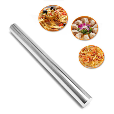 Stainless Steel Rolling Pin Non Stick Dough Roller Professional Baking Tool (1/5)
