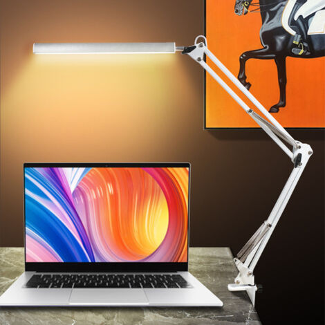 LED Folding Long Arm Eye Protection Reading Desk Lamp USB Reading Study ...