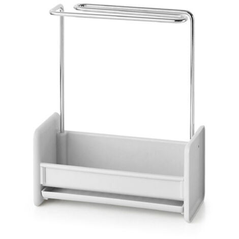 Dish Towel Holder PP Stainless Steel Detachable Hollowed Bottom Dishcloth Hanger for Kitchen Sponge Steel Wool (1/5)