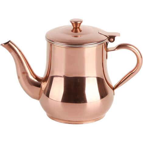 Stainless Steel Teapot Rose Gold 500ML Integrated Cover and Anti‑scalding Handle Design Suitable for Conference Rooms (1/5)