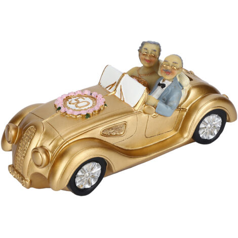 Old Couple Resin Grandma and Grandpa Car Model Saving Pot Gifts Birthday Present Home Decoration (1/5)