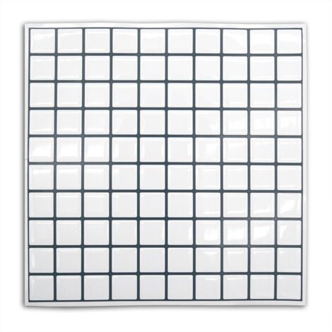 5 Pcs 3D Mosaic Tile Stickers DIY Waterproof PVC Self Adhesive Wall Stickers Tile Stickers for Home Kitchen (1/5)