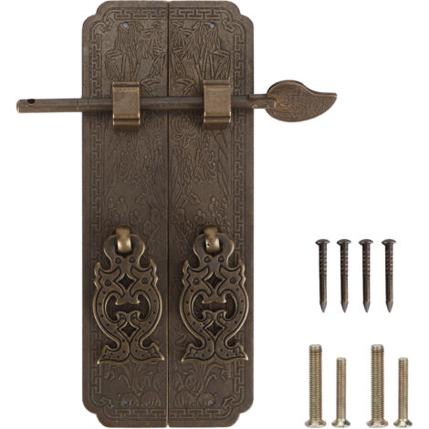 Door Handles Kit Chinese Style Antique Copper Gate Pull Handle Furniture Hardwares (1/5)