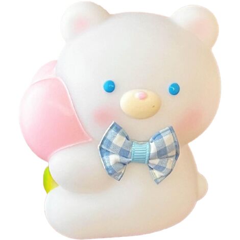 Bear Night Light Vinyl Cute Cartoon Multifunctional Dimmable LED Bear Nursery Lamp for Bedroom (1/5)