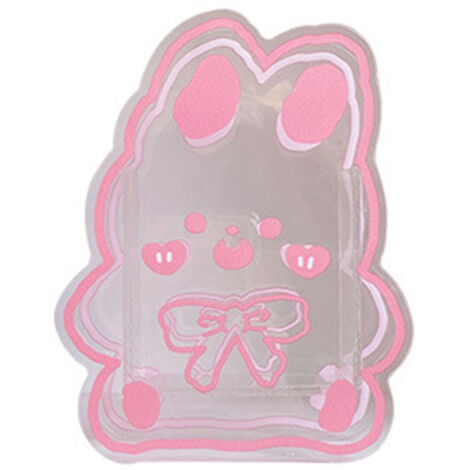 Transparent Pen Container Multifunctional Cute Cartoon Acrylic Makeup Brush Storage Case for Office Desk Makeup Table Tie Rabbit (1/5)