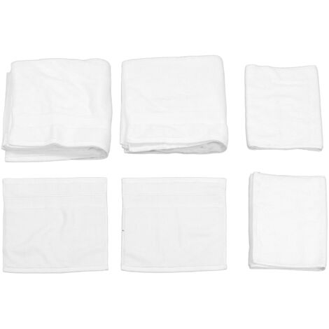 6PCS Bathroom Towels Soft Cotton Large Absorbent Bath Towel Set for Household Dormitory Use (1/5)