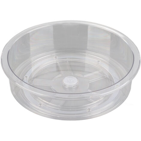 Rotating Cabinet Organizer Clear 360° Rotating Storage Holder for Condiments Coffee Cosmetics (1/5)