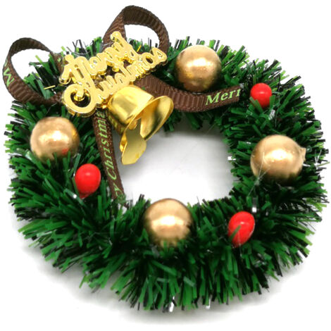 Doll House Accessories 6cm Christmas Miniature Door Wreath Christmas Wreath Decoration Garden Decoration (1/5)