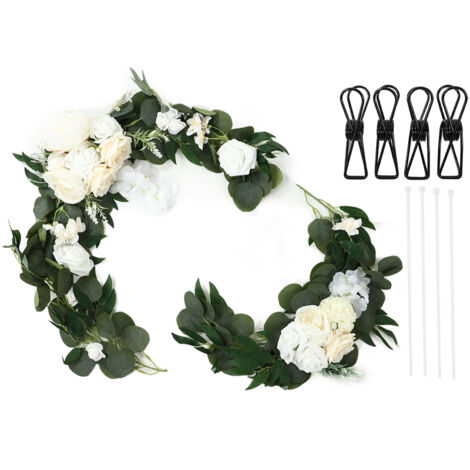 2 Set Wedding Floral Decorations Rose Shape Lifelike Vivid Color Odorless Welcome Flower Decorations 18063 XBS (1/5)