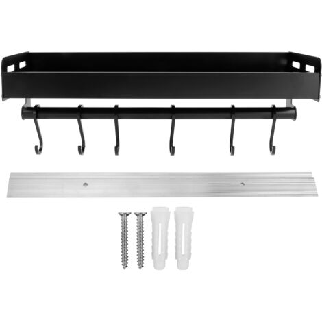 Wall Mounted Spice Rack Organizer Seasoning Jar Bottle Cans Holder Rack Kitchen Utensilswith Rod (1/5)