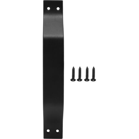 Barn Door Handle Carbon Steel Garage Door Handle for Wooden Fence Door Outdoor Indoor Black (1/5)
