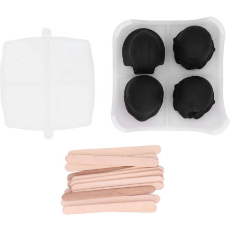 Black Skull Shape Mold Food Grade Homemade Ice Cream Mould for Home Kitchen Bakery (1/5)