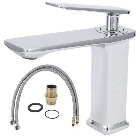 Nordic Style Wash Basin Tap Hot Cold Mixing Faucet with Single Hole Long Handle for BathroomG3/8 (1/5)