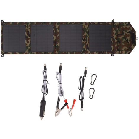 Camouflage 40W Foldable Solar Panel Kit 2 USB Port Monocrystalline Silicon Solar Charger for Camping 12V Battery