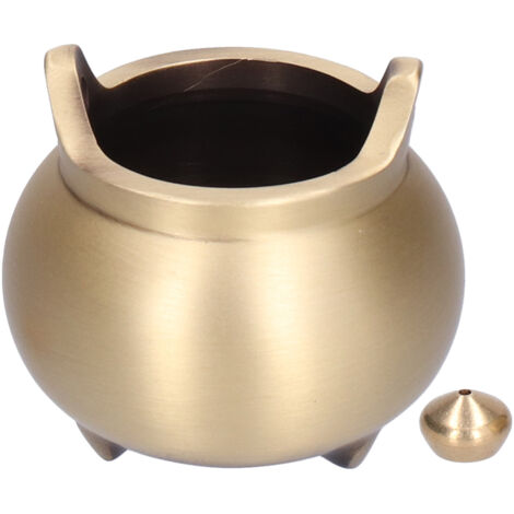 Mini Incense Burner Copper 3 Legs Incense Stick Holder for Household Crafts Buddhist Supplies (1/5)