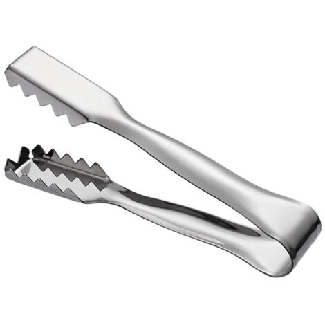 Ice Cube Tongs Stainless Steel Ice Tongs KTV Bar Cocktail Tools with Serrated for Ice Cube Tongs Cocktails Whiskeys (1/5)