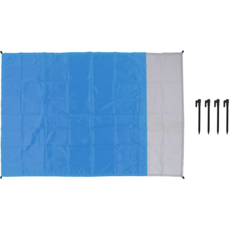Beach Blanket Waterproof Portable Polyester Fabric Folding Picnic Mat for Outdoor Camping Picnic Dark Blue Gray (1/5)