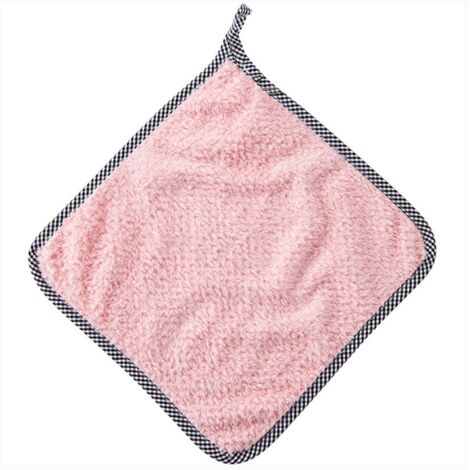 Hanging Hand Towel Coral Fleece Multipurpose Absorbent Cleaning Cloth Dishcloth for Home Kitchen (1/5)
