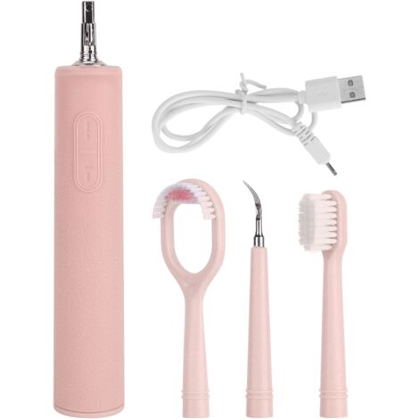 Dental Scaler Set Hyperacoustic Dental Calculus Removal USB Charging Tooth Polishing Reliable Safe Electric ToothbrushPink