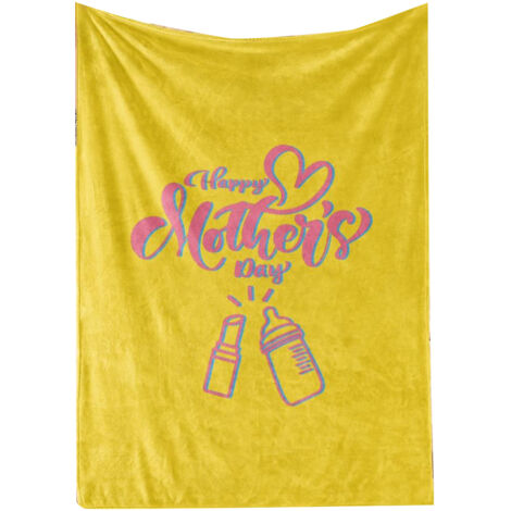 Happy Mother's Day Throw Blanket Machine Washable Soft Blanket for Couch Sofa Bed Office Car All Seasons BL309 140x200cm