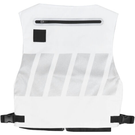 Reflective Safety Vest Cycling Clothes Waistcoat for Courtyard Training Sports EquipmentWhite White (1/5)