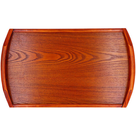 Rectangular Wooden Tray with Handle Food Serving Tray Storage Tray for Dinner Restaurant (1/5)