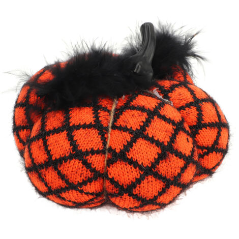 Fabric Decorative Pumpkin Exquisite Soft Polyester Wool Pumpkin for Thanksgiving Halloween Party Orange (1/5)