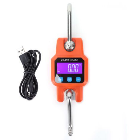 WH-C06 Rechargeable Digital Hanging Scale Mini Crane Scale Electronic Hook Scale for Home(Orange ) (1/5)