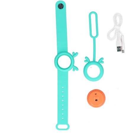 Mosquito Repellent Bracelet USB Charging Ultrasonic Mosquito Repeller Wristband for ChildrenGreen (1/5)