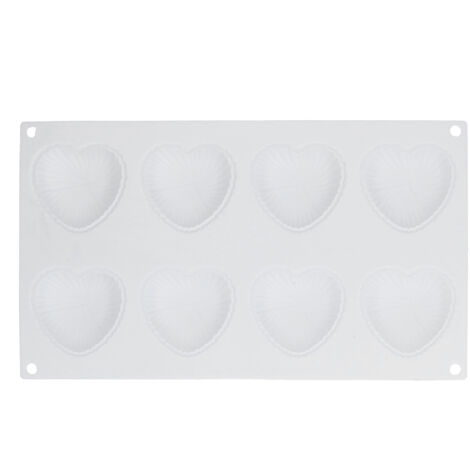 8‑Grid Heart‑Shaped Mold Silicone Mousse Cake Mold Baking Tool for Bakery Kitchen (1/5)