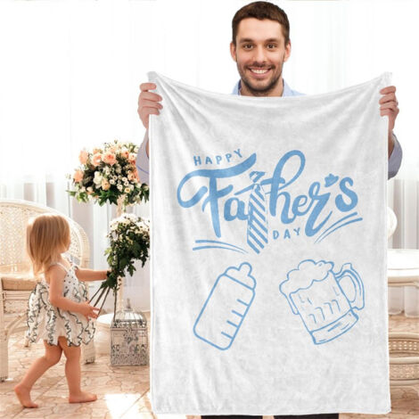 Blanket Clear Printing Bright Color Breathable Soft Polyester Machine Washable for Home Office BL325‑1 100x120cm