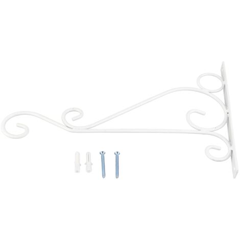 2 Pcs Plant Hanger Bracket Aluminium Alloy Wall Mount Plant Hangers For Hanging Plants White 20.5x30cm/8.07x11.81in (1/5)