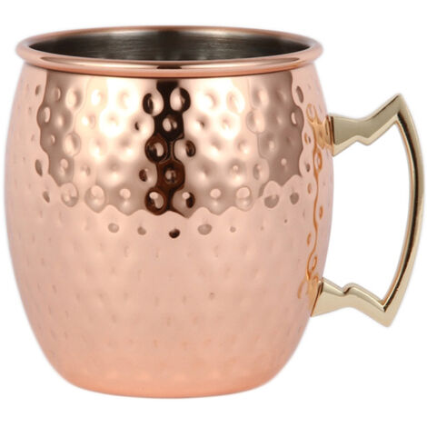 Moscow Mule Mug with Handle Stainless Steel 550ml Hammered Mug Bar Creative Cocktail Cup (1/5)
