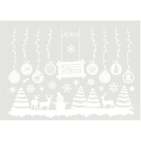 Christmas Stickers DIY Production Simple Operation Reusable Static PVC Christmas Window Clings for Window Glass DoorsJC-813 (1/3)