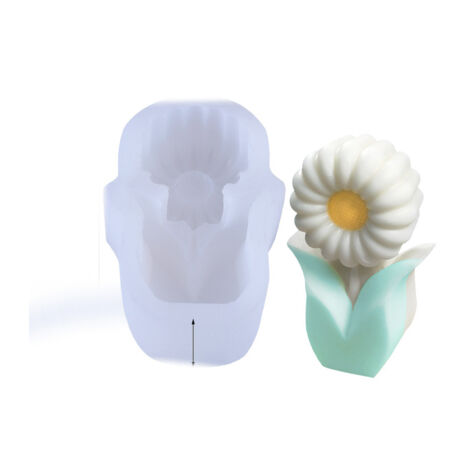 Handmade 3D Silicone Flower Mold Environmentally Friendly Flower Shaped Silicone Mold for DIY Crafts 73x110x38mm (1/5)