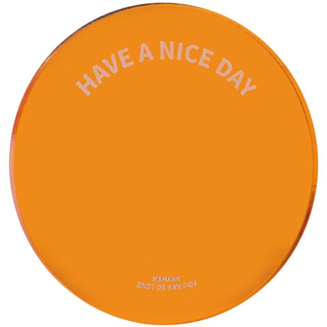 Cup Coasters Minimalist Heat Insulation Decorative Acrylic Coaster for Advertising Accessories Home Orange (1/5)