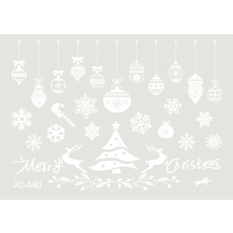 Christmas Stickers DIY Production Simple Operation Reusable Static PVC Christmas Window Clings for Window Glass DoorsJC-A40 (1/2)
