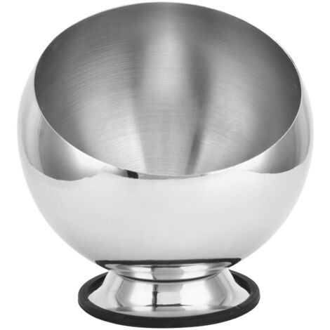 Seasoning Bowl Stainless Steel Hot Pot Restaurant Seasoning Container Sauce Pot with Base SilverS