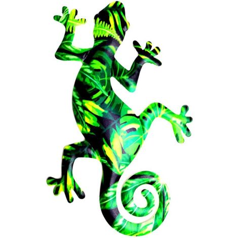 Metal Gecko Wall Art Decor Hanging Sculpture for Home Bedroom Living Room Office Garden Decor (1/5)